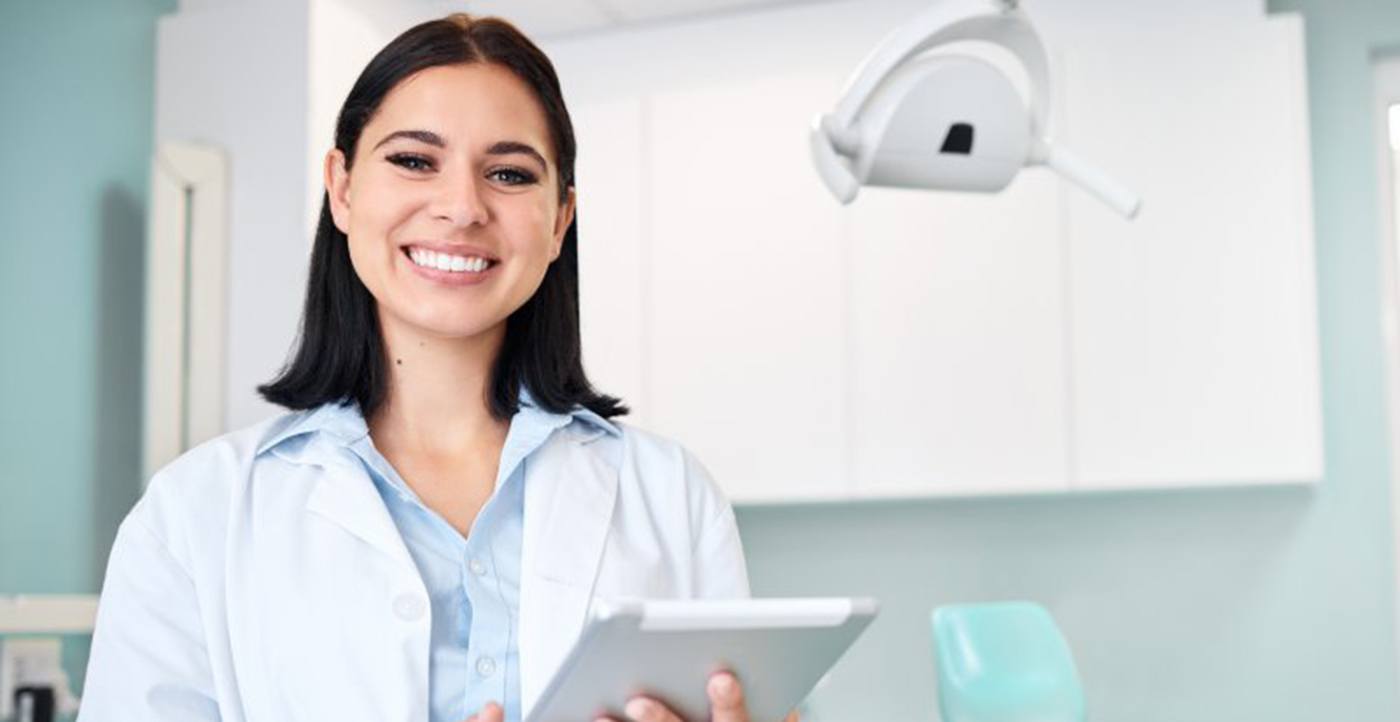 Dentist smiles