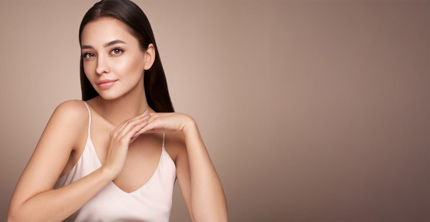 Woman with youthful complexion after BOTOX treatment